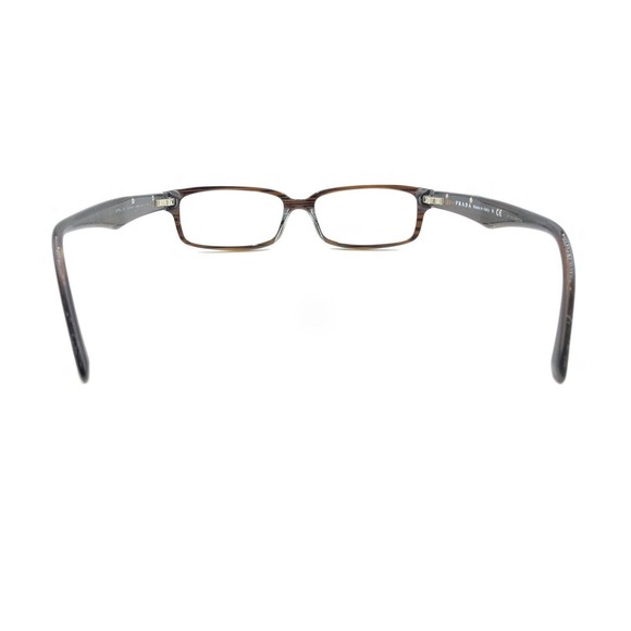 Prada VPR 01M ZXD-1O1 Striped Brown Eyeglasses Frames 52-15 140 Italy Men Women - Picture 5 of 12